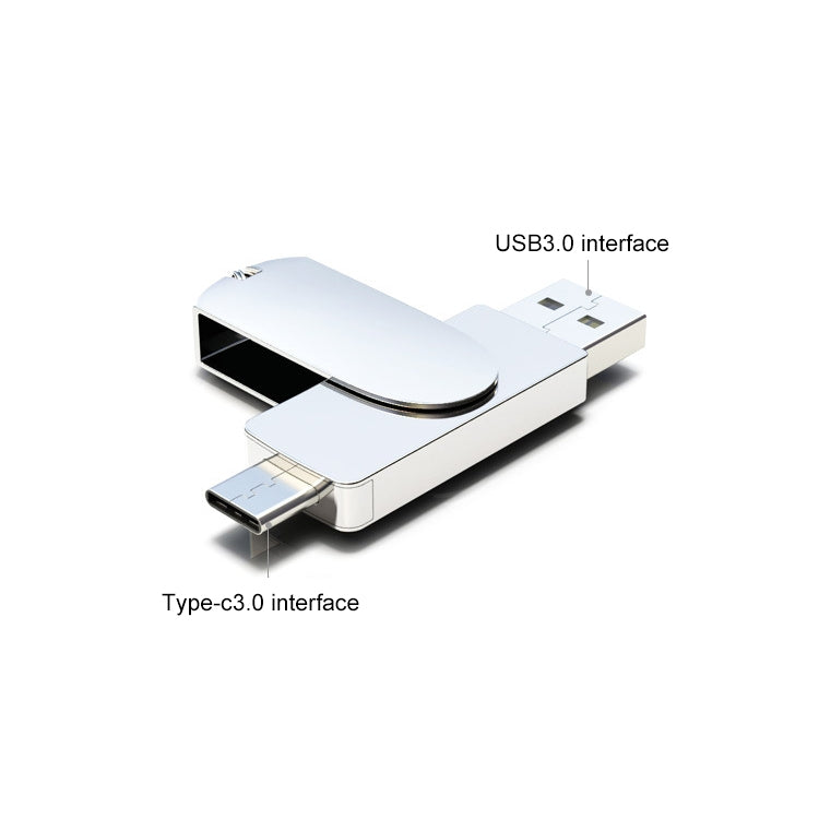 Kinzdi 128GB USB 3.0 + Type-C 3.0 Interface Metal Twister Flash Disk V11 (Rose Gold) - USB Flash Drives by Kinzdi | Online Shopping UK | buy2fix
