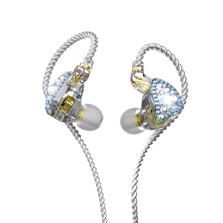CVJ Liuli 3.5mm In-ear Wired Headset with Microphone, Length 1.25m (Blue) - In Ear Wired Earphone by CVJ | Online Shopping UK | buy2fix