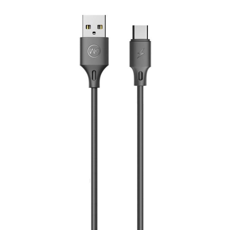 WK WDC-092 2m 2.4A Max Output Full Speed Pro Series USB to USB-C / Type-C Data Sync Charging Cable(Black) - USB-C & Type-C Cable by WK | Online Shopping UK | buy2fix