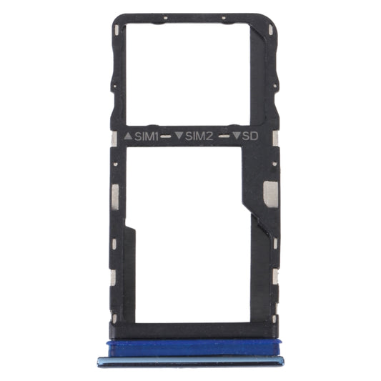 For TCL 30 / 30+ / 30 5G Original SIM Card Tray + Micro SD Card Tray (Blue) - Repair & Spare Parts by buy2fix | Online Shopping UK | buy2fix