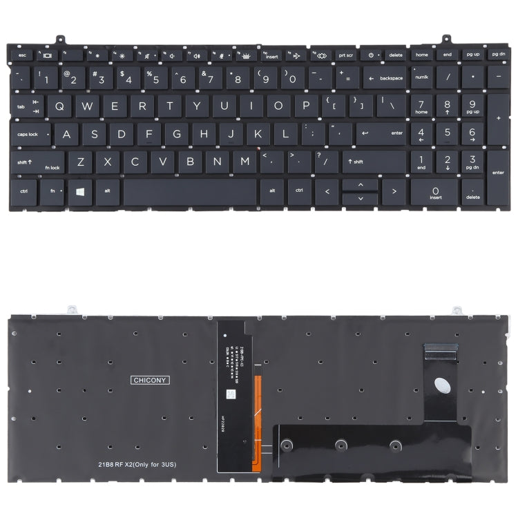 For HP ProBook 450 G9 455 G9 455R G9 HSN-Q34C-4 US Version Keyboard with Backlight - Replacement Keyboards by buy2fix | Online Shopping UK | buy2fix