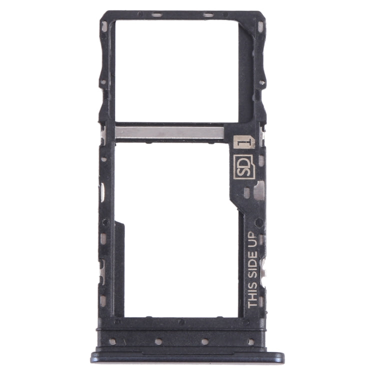 For Motorola Moto G 2022 SIM Card Tray + Micro SD Card Tray (Black) - Card Socket by buy2fix | Online Shopping UK | buy2fix