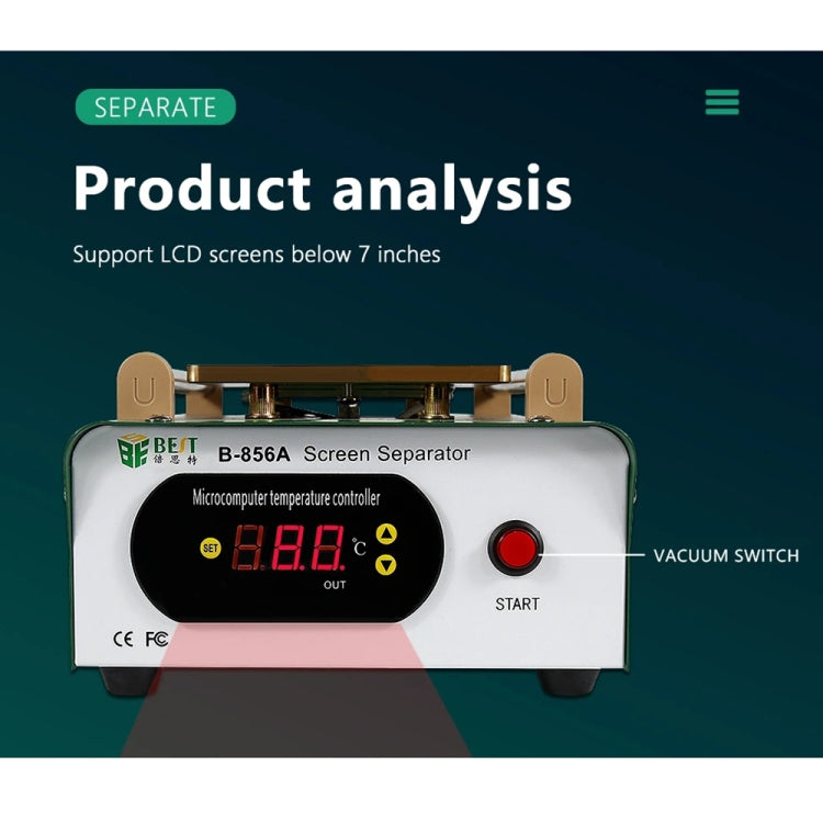 BST-B-856A AC 220V Electrical Vacuum Pump LCD Screen Separator, UK Plug - Separation Equipment by BEST | Online Shopping UK | buy2fix