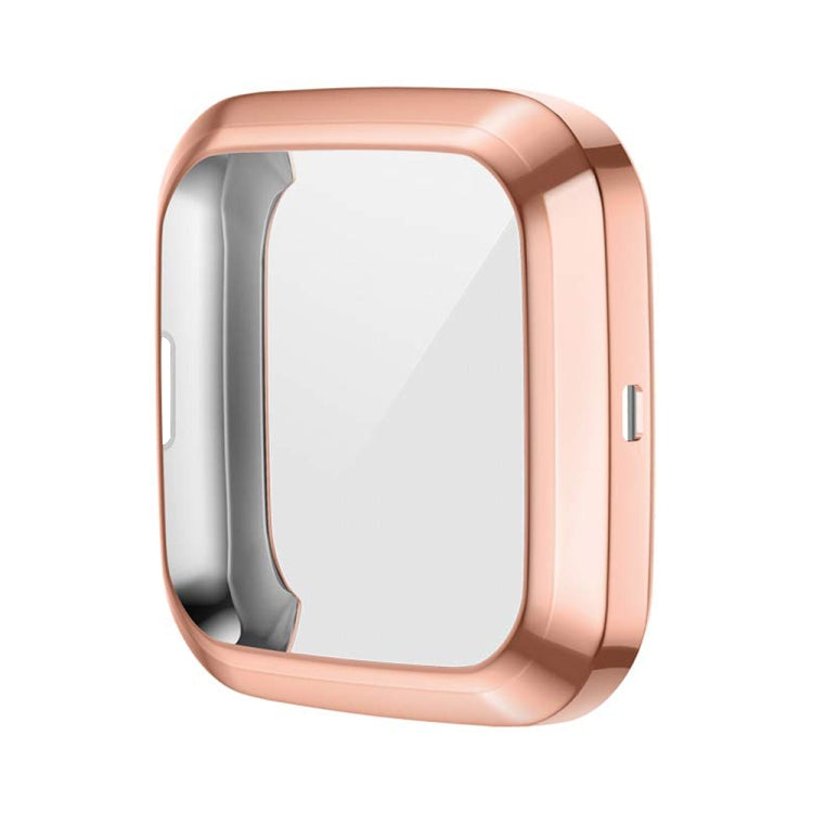 For Fitbit versa 2 Plating TPU All-inclusive Protective Shell(Rose gold) - Smart Wear by buy2fix | Online Shopping UK | buy2fix