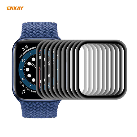 For Apple Watch 6/5/4/SE 40mm 10 PCS ENKAY Hat-Prince 0.2mm 9H Surface Hardness 3D Explosion-proof Aluminum Alloy Edge Full Screen Tempered Glass Screen Film - Watch Cases by ENKAY | Online Shopping UK | buy2fix