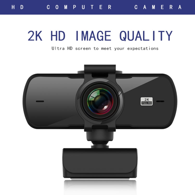 C5 4 Million Pixel Auto Focus 2K Full HD Webcam 360 Rotation USB Driver-free Live Broadcast WebCamera with Mic - Computer & Networking by buy2fix | Online Shopping UK | buy2fix