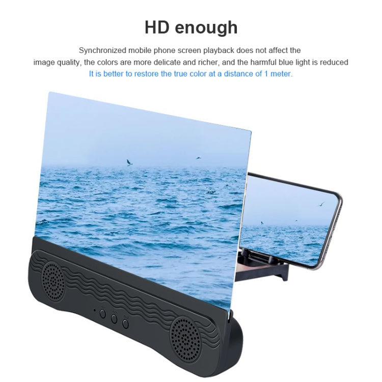 K9 Anti-Ultraviolet Bluetooth Speaker 14 Inch HD Mobile Phone Screen Amplifier Holder Emergency Power Supply - Screen Magnifier by buy2fix | Online Shopping UK | buy2fix