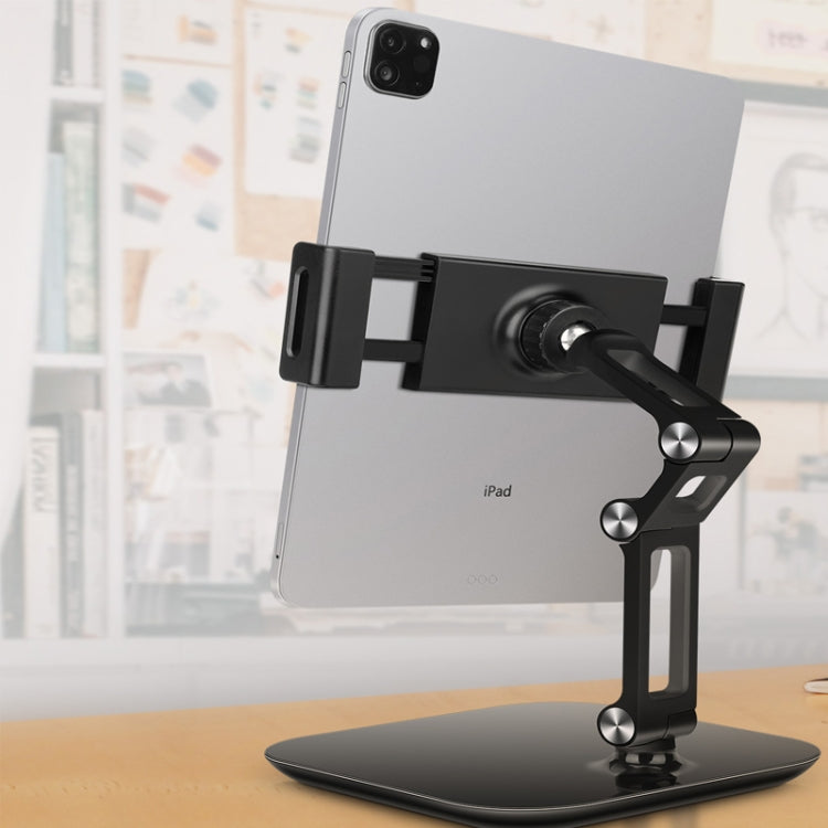 NS-06B Aluminum Alloy Foldable Adjustable Tablet Desk Stand for iPad, Huawei, Apple - Lazy Bracket by buy2fix | Online Shopping UK | buy2fix