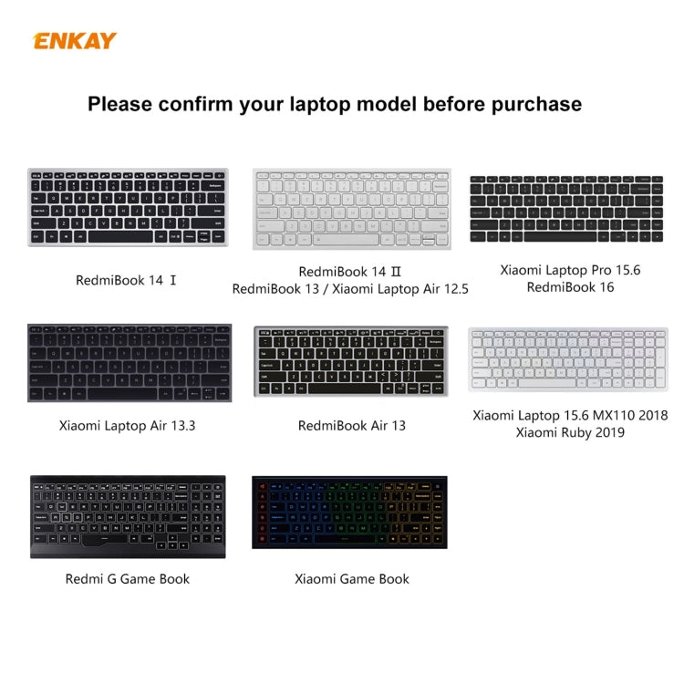 For RedmiBook 14 Ⅱ ENKAY Ultrathin Soft TPU Keyboard Protector Film, US Version - Computer & Networking by ENKAY | Online Shopping UK | buy2fix