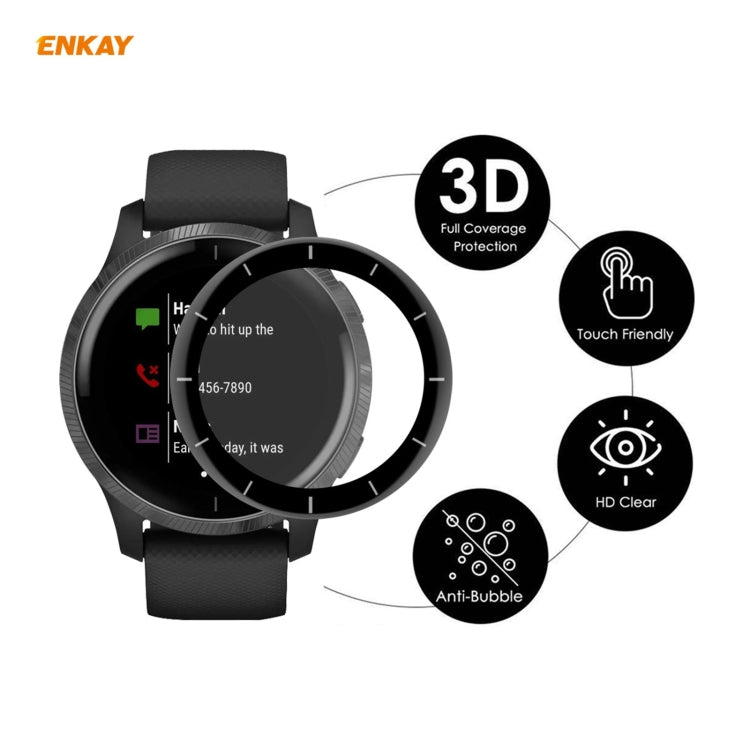 For Venu 2 / Vivoactive 4 45mm ENKAY Hat-Prince 3D Full Screen Soft PC Edge + PMMA HD Screen Protector Film - Screen Protector by ENKAY | Online Shopping UK | buy2fix