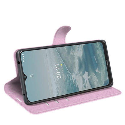 For Nokia G10/G20 Litchi Texture Horizontal Flip Protective Case with Holder & Card Slots & Wallet(Pink) - Mobile Accessories by buy2fix | Online Shopping UK | buy2fix
