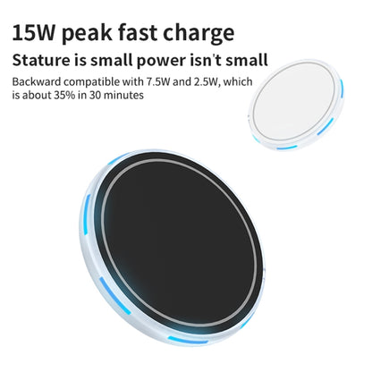 W-975 Ultra-thin 15W Max Magnetic Absorption Wireless Charger for iPhone and other Smart Phones(White) - Apple Accessories by buy2fix | Online Shopping UK | buy2fix