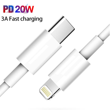 CS-20W Mini Portable PD3.0 + QC3.0 Dual Ports Fast Charger with 3A Type-C to 8 Pin Data Cable(US Plug) - Apple Accessories by buy2fix | Online Shopping UK | buy2fix