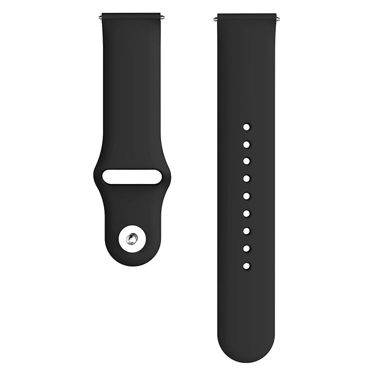 Monochrome Silicone Watch Band For Samsung Galaxy Watch Active 20mm(Black) - Smart Wear by buy2fix | Online Shopping UK | buy2fix