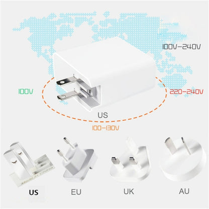 A6 65W QC 3.0 USB + PD Type-C Dual Fast Charging Laptop Adapter for MacBook Series, US Plug + EU Plug + AU Plug + UK Plug - Cable & Adapter by buy2fix | Online Shopping UK | buy2fix