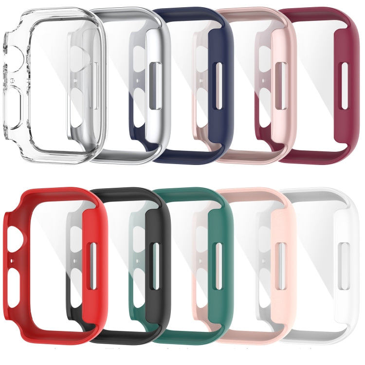 Shockproof PC Protective Case with Tempered Glass Film For Apple Watch Series 8 / 7 45mm(black) - Watch Cases by buy2fix | Online Shopping UK | buy2fix