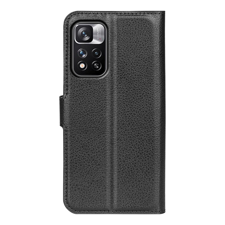 For Xiaomi Redmi Note 11 Pro / Note 11 Pro+ Litchi Texture Horizontal Flip Protective Case with Holder & Card Slots & Wallet(Black) - Xiaomi Accessories by buy2fix | Online Shopping UK | buy2fix