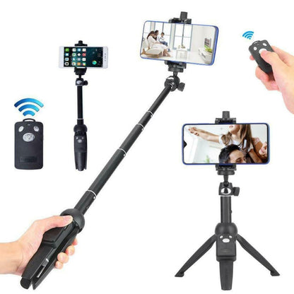 Yunteng YT-9928 3 in 1 Handheld Tripod, Monopod Selfie Stick, Bluetooth Remote Shutter for All Smartphones - Consumer Electronics by buy2fix | Online Shopping UK | buy2fix