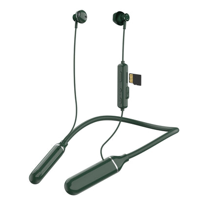 K1688 Neck-mounted Noise Cancelling IPX5 Sports Bluetooth Headphone(Green) - Neck-mounted Earphone by OneDer | Online Shopping UK | buy2fix