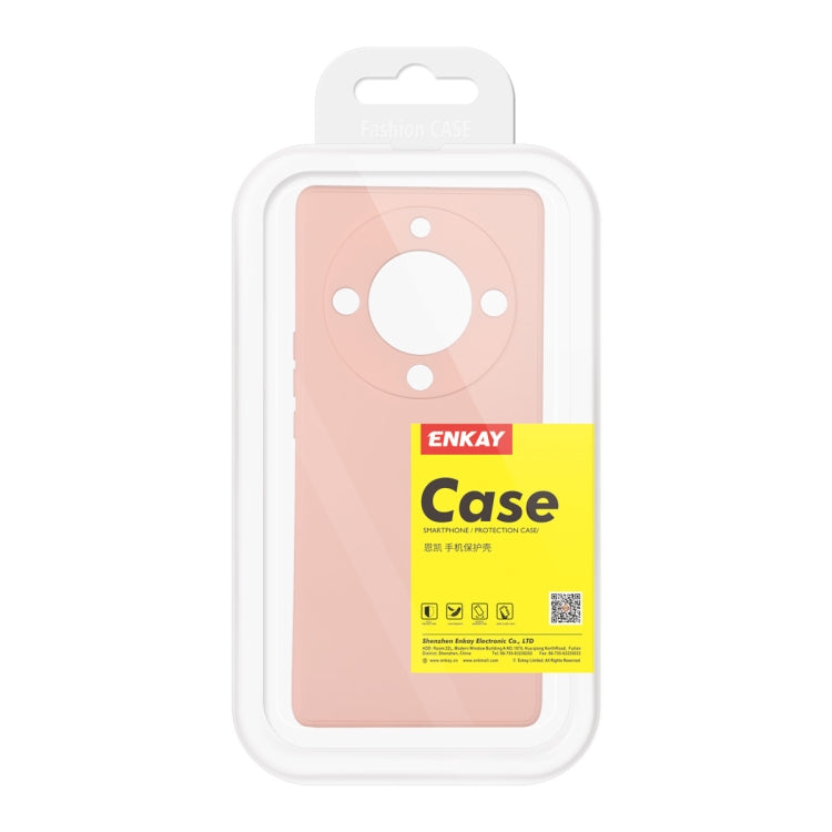 For Honor Magic5 Lite / X9A ENKAY Hat-Prince Liquid Silicone Shockproof Soft Phone Case(Pink) - Honor Cases by ENKAY | Online Shopping UK | buy2fix