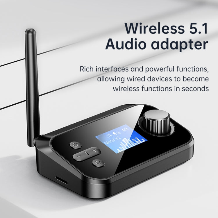 C41S Bluetooth 5.0 Audio Receiver 2 in 1 with Screen Fiber Coaxial Adapter - Apple Accessories by buy2fix | Online Shopping UK | buy2fix