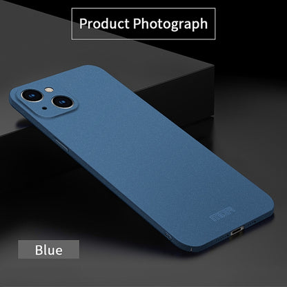 For iPhone 14 Plus  MOFI Fandun Series Frosted PC Ultra-thin Phone Case(Blue) - iPhone 14 Plus Cases by MOFI | Online Shopping UK | buy2fix