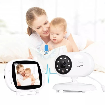 BM850 3.5 inch Wireless Video Color Baby Monitor Night Vision Temperature Monitor(UK Plug) - Security by buy2fix | Online Shopping UK | buy2fix