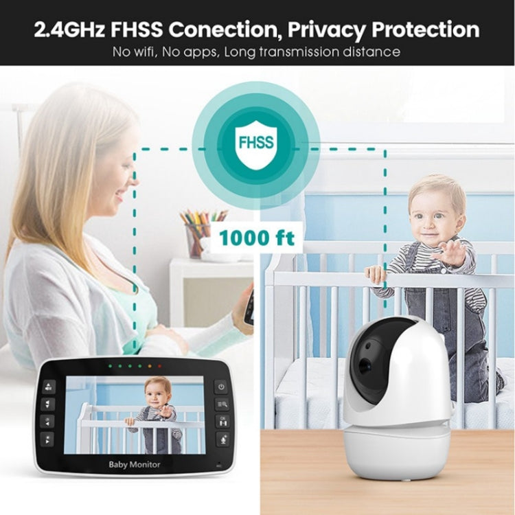 SM43A 4.3inch Color Display Night Vision Smart Zoom Baby Monitor Camera(AU Plug) - Security by buy2fix | Online Shopping UK | buy2fix
