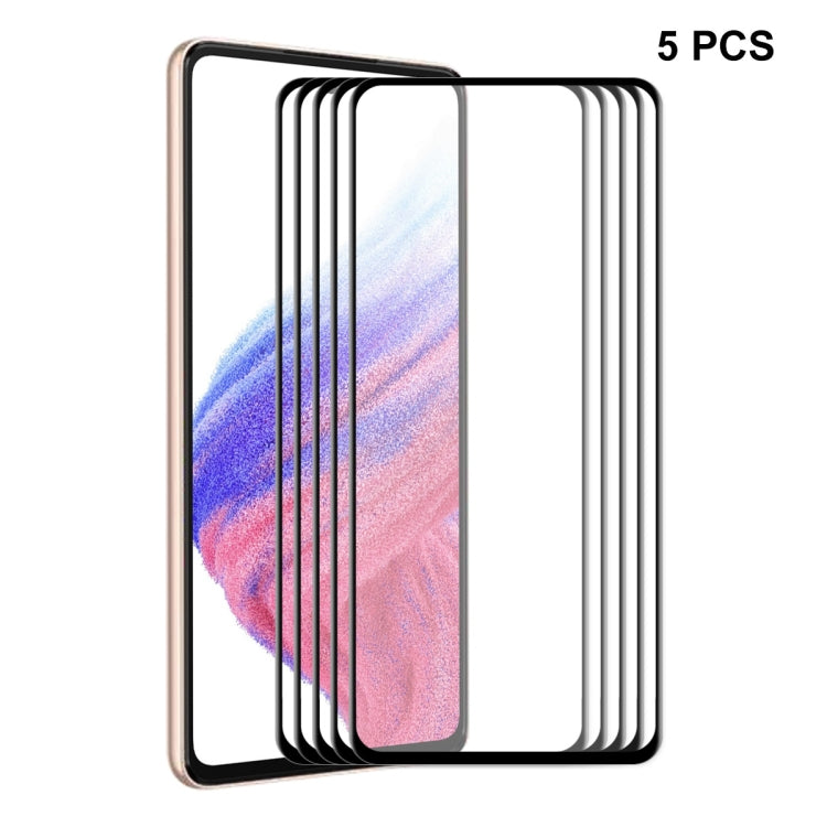 For Samsung Galaxy A54 5G 5pcs ENKAY Hat-Prince 6D Full Glue Tempered Glass Full Film - Galaxy Tempered Glass by ENKAY | Online Shopping UK | buy2fix