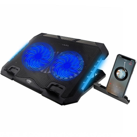 S900 Dual USB Ports Adjustable Height RGB Laptop Cooling Pad Stand -  by buy2fix | Online Shopping UK | buy2fix