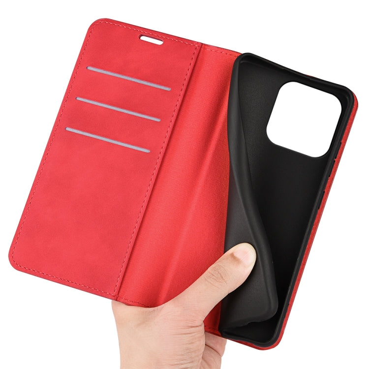 For iPhone 15 Pro Max Retro-skin  Magnetic Suction Leather Phone Case(Red) - iPhone 15 Pro Max Cases by buy2fix | Online Shopping UK | buy2fix