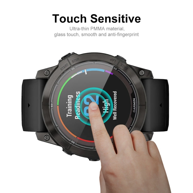 For Garmin Fenix 7X Pro 10pcs ENKAY 3D Full Coverage Soft PC Edge + PMMA HD Screen Protector Film - Screen Protector by ENKAY | Online Shopping UK | buy2fix