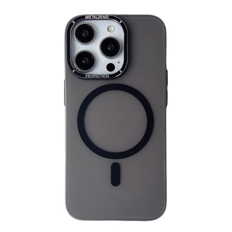 For iPhone 12 Pro Max Frosted PC MagSafe TPU Phone Case(Black) - iPhone 12 Pro Max Cases by buy2fix | Online Shopping UK | buy2fix