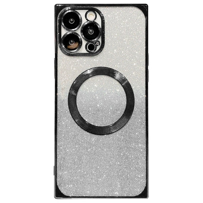 For iPhone 13 Pro Square Gradient Magsafe Electroplating TPU Phone Case(Black) - iPhone 13 Pro Cases by buy2fix | Online Shopping UK | buy2fix