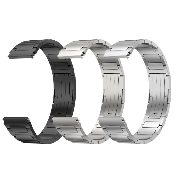 For Xiaomi MI Watch S1 22mm I-Shaped Titanium Alloy Watch Band(Black) - Watch Bands by buy2fix | Online Shopping UK | buy2fix