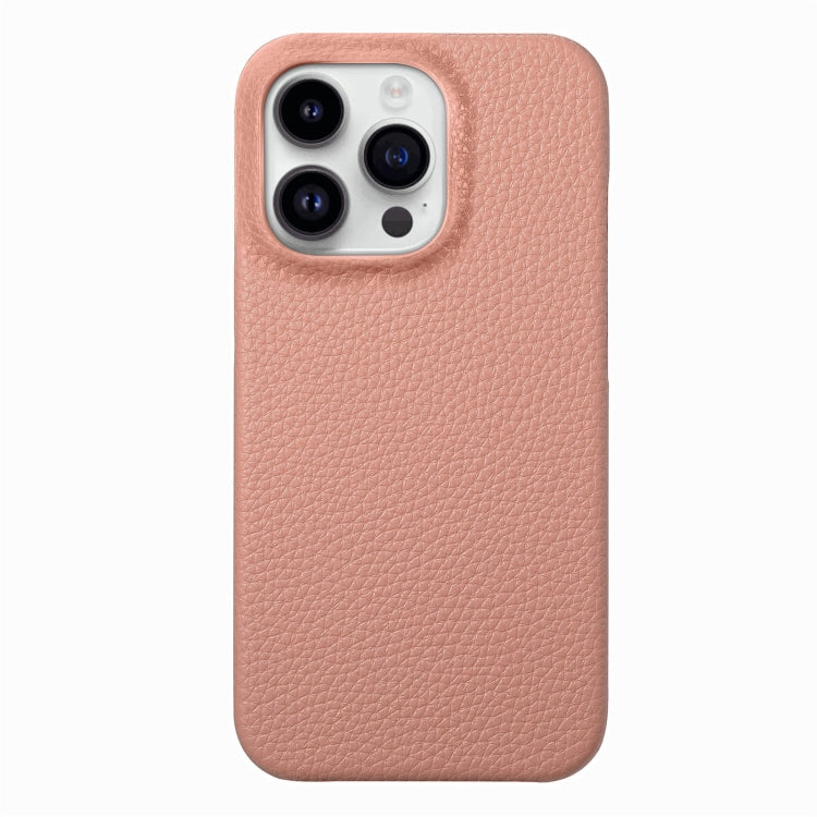 For iPhone 15 Pro Max Litchi Oil Edge Leather Back Phone Case(Pink) - iPhone 15 Pro Max Cases by buy2fix | Online Shopping UK | buy2fix