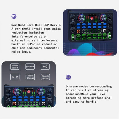 X60 Sound Card Console Desk System Sound Card Mixer - Live Sound Effects Processors by buy2fix | Online Shopping UK | buy2fix