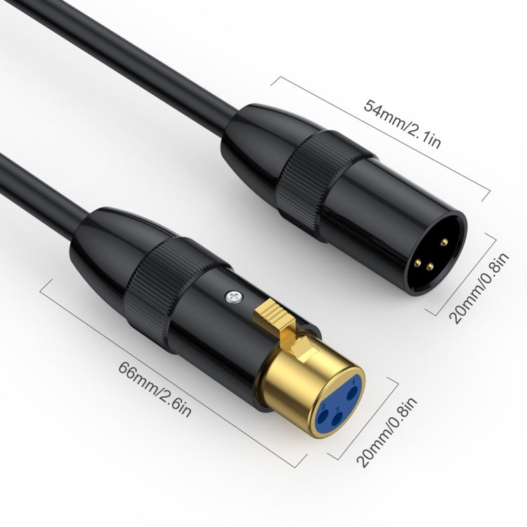 JUNSUNMAY XLR Male to Female Mic Cord 3 Pin Audio Cable Balanced Shielded Cable, Length:3m - Microphone Audio Cable & Connector by JUNSUNMAY | Online Shopping UK | buy2fix