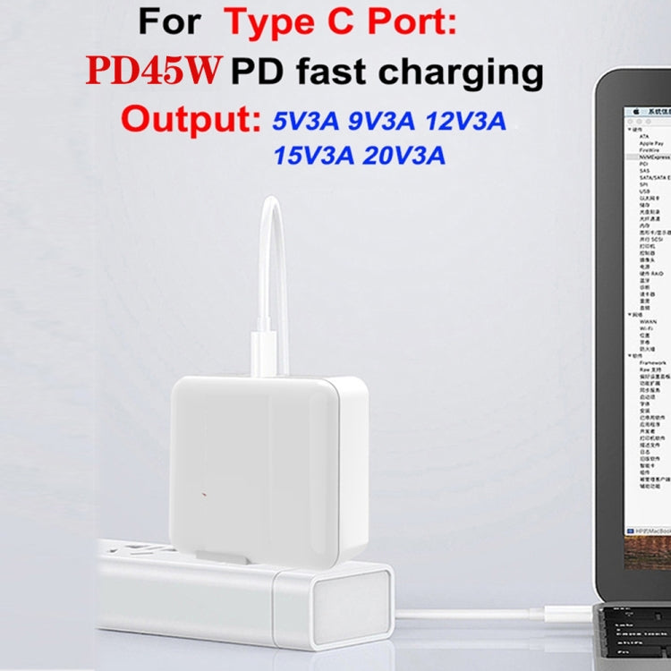 GAN 65W PD45W Dual Type-C+QC3.0 USB Multi Compatible Laptop Adapter UK + US Plug Black - Power Supply by buy2fix | Online Shopping UK | buy2fix