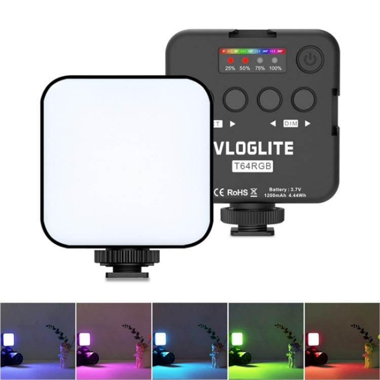 VLOGLITE T64RGB Mini Pocket Beauty Light Portable RGB Fill Light Cell Phone Camera Video Fill Light -  by VLOGLITE | Online Shopping UK | buy2fix