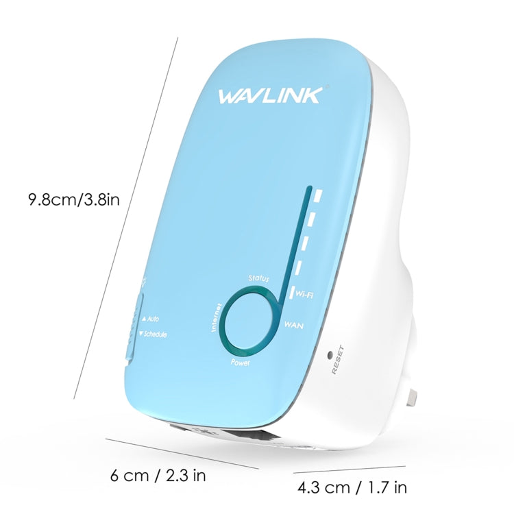 WAVLINK WN576K1 AC1200 Household WiFi Router Network Extender Dual Band Wireless Repeater, Plug:UK Plug (Blue) - Wireless Routers by WAVLINK | Online Shopping UK | buy2fix