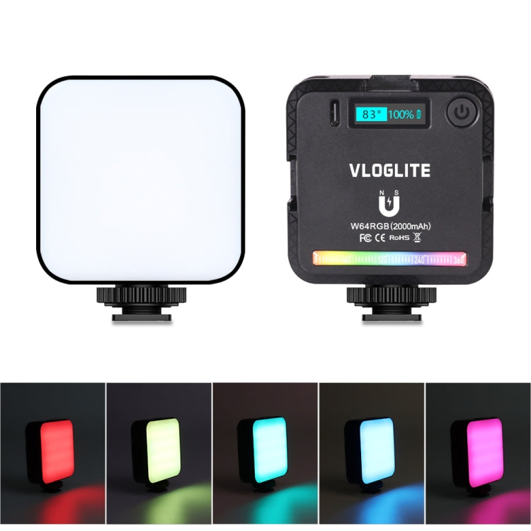 VLOGLITE W64RGB Dimmable RGB LED Pocket Fill Light 20 Modes Live Broadcast Video Light -  by VLOGLITE | Online Shopping UK | buy2fix