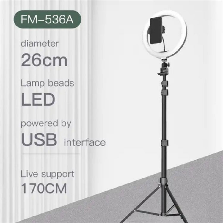 JMARY FM-536A 10 inch Ring Live Fill Light Streaming Stand Beauty Light Set - Ring Light by Jmary | Online Shopping UK | buy2fix