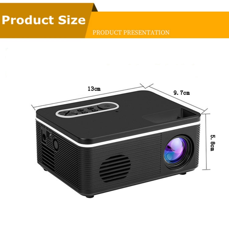 S361 80Lumens 320 x 240 Pixel Portable Mini Projector, Support 1080P, AU Plug(Black) - Consumer Electronics by buy2fix | Online Shopping UK | buy2fix