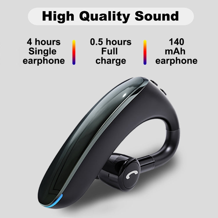 F900 Mini Earhook 180° Freely Rotating Wireless Bluetooth 5.0 Earphone Car Handsfree Call Headphone(Black Gray) - Bluetooth Earphone by buy2fix | Online Shopping UK | buy2fix