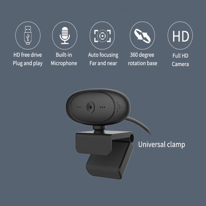 Full HD 1080P Webcam Built-in Microphone Smart Web Camera USB Streaming Live Camera With Noise Cancellation -  by buy2fix | Online Shopping UK | buy2fix