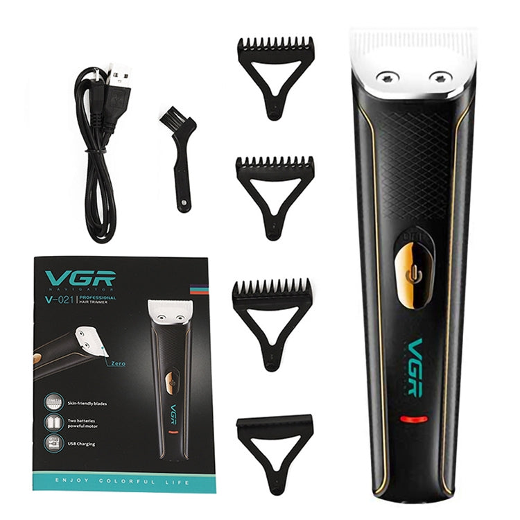 VGR V-021 5W USB Cutter Head Engraving Electric Hair Clipper (Silver) - Hair Trimmer by VGR | Online Shopping UK | buy2fix