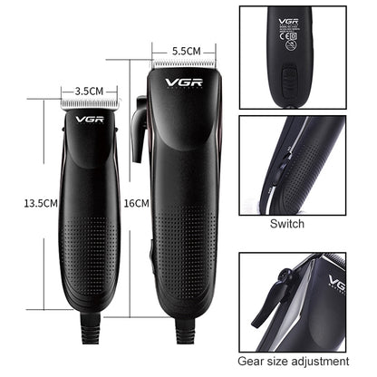 VGR V-023 2 PCS 7W Gradient Engraving Hair Clipper with Line, Plug Type: EU Plug - Hair Trimmer by VGR | Online Shopping UK | buy2fix