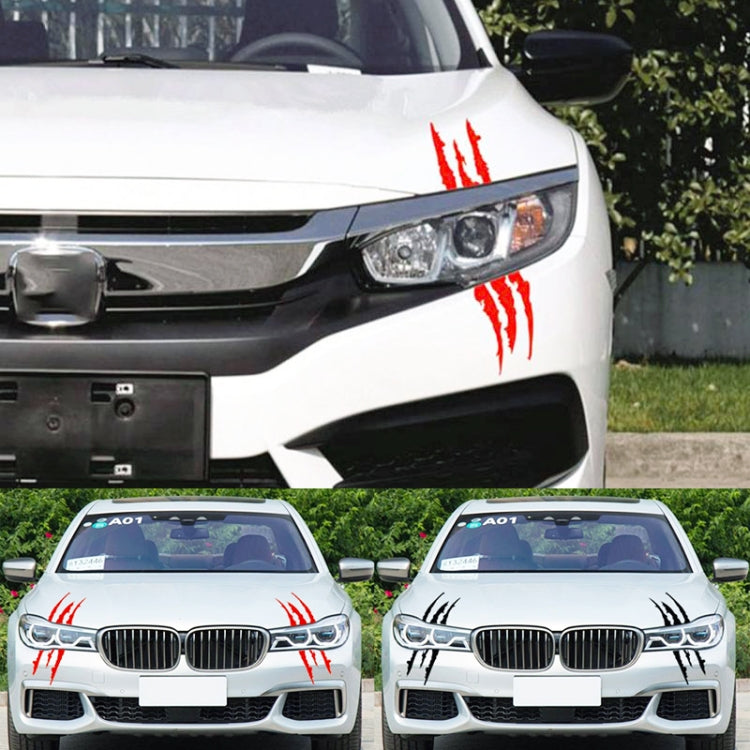 2 PCS Reflective Car Sticker Monster Scratch Stripe Claw Marks Car Auto Headlight Decoration Vinyl Decal Car Stickers, Size:40X12cm (Yellow) - In Car by buy2fix | Online Shopping UK | buy2fix