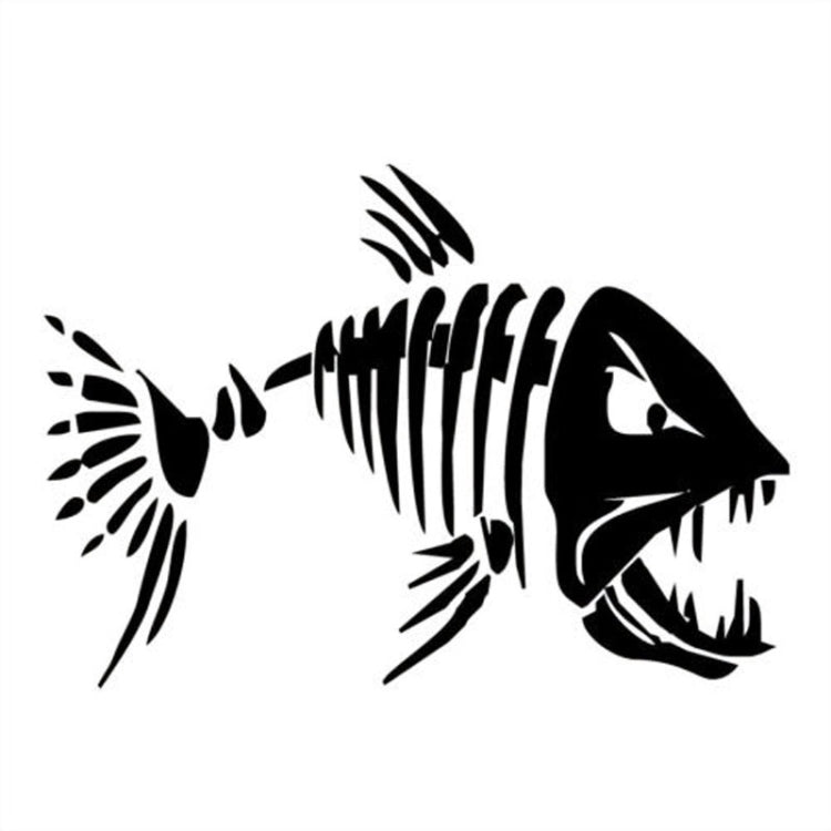 10 PCS YOJA Mad Fish Funny Decal Car Window Decoration Vinyl Stickers Motorcycle Accessories, Size: 11x7cm (Black) - Decorative Sticker by buy2fix | Online Shopping UK | buy2fix